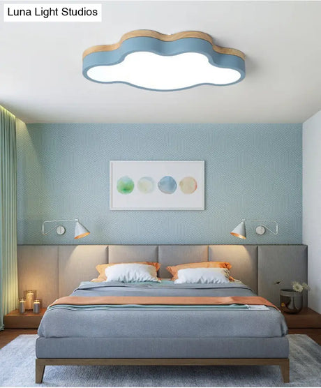 Modern Cloud Flush Mount Acrylic Ceiling Light For Bedroom