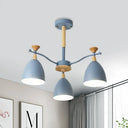 Modern Cone Chandelier Pendant Light - Metal Hanging Ceiling For Bedroom (3/6/8 Lights)