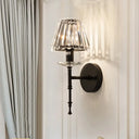 Modern Conical Crystal Wall Light With Gold Finish - Stylish Lighting Fixture For Living Room Black