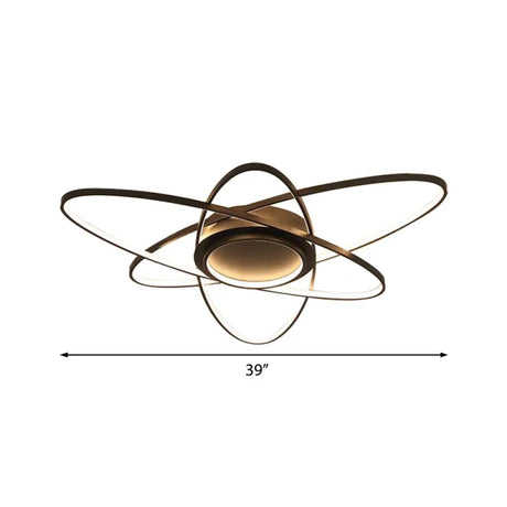 Modern Creative Ceiling Lights - Acrylic And Metal Light Fixture (25.5/31.5/39) Warm/White Lighting