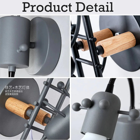 Moderne Kreative Minimalismus Metall Roboter Ameisen Lampen für Kinder Baby