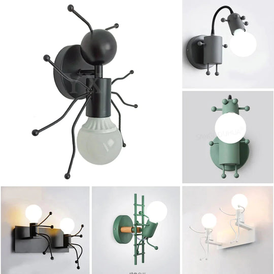 Moderne Kreative Minimalismus Metall Roboter Ameisen Lampen für Kinder Baby