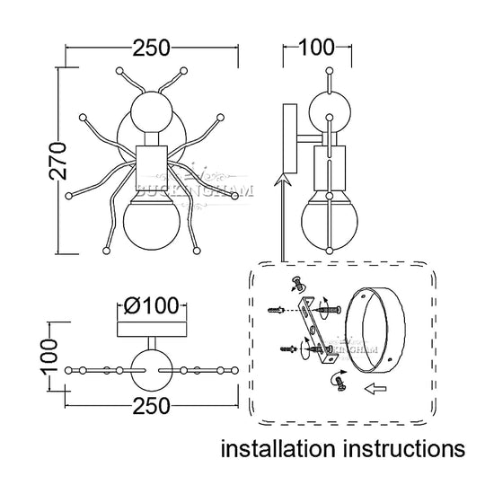 Moderne Kreative Minimalismus Metall Roboter Ameisen Lampen für Kinder Baby