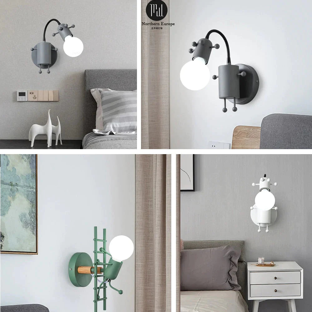 Moderne Kreative Minimalismus Metall Roboter Ameisen Lampen für Kinder Baby