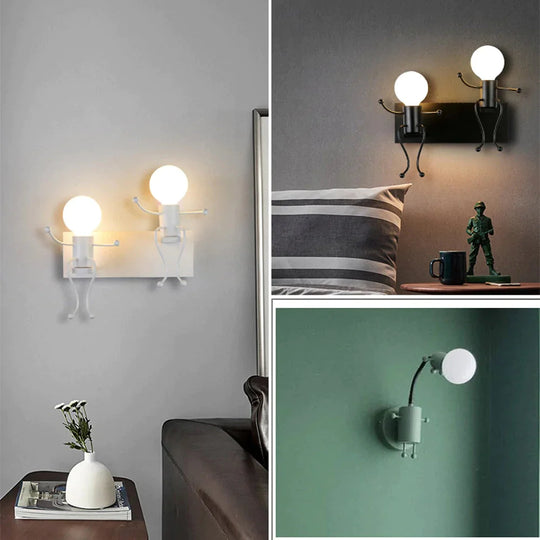 Moderne Kreative Minimalismus Metall Roboter Ameisen Lampen für Kinder Baby