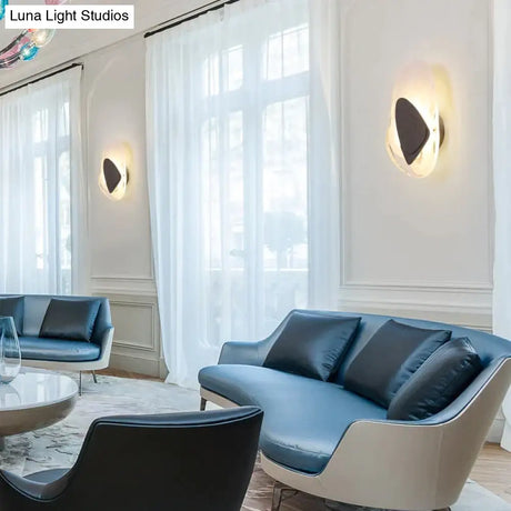 Modern Creative Minimalist Glass Wall Lamp for Study Room Bedroom Bedside Lighting Wall Light