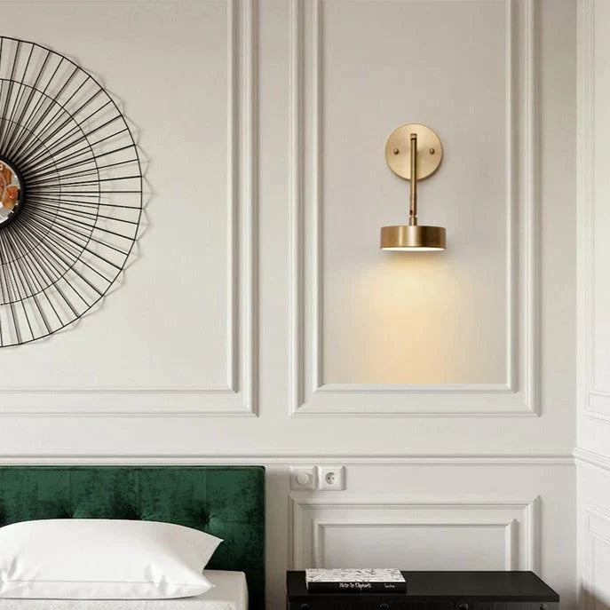 Modern Creative Nordic Bedroom Bedside Full Copper Wall Lamp Lamps