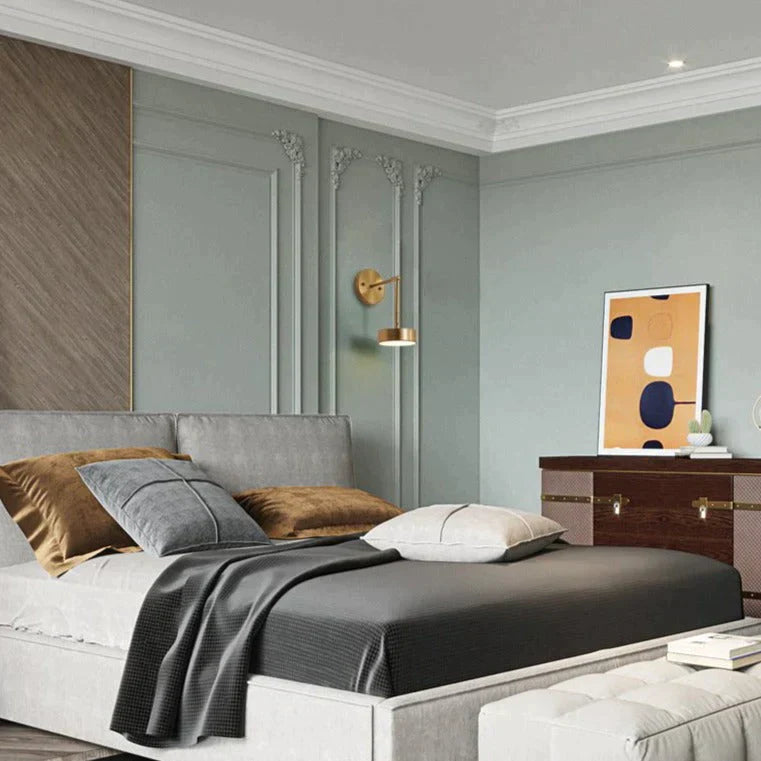 Modern Creative Nordic Bedroom Bedside Full Copper Wall Lamp Lamps