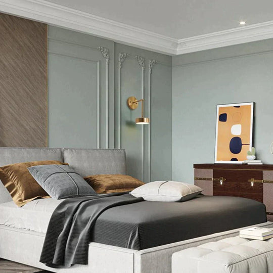 Modern Creative Nordic Bedroom Bedside Full Copper Wall Lamp Lamps