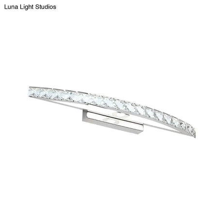 Modern Crystal Bow Wall Sconce In Clear/Champagne 17-27.5 Wide