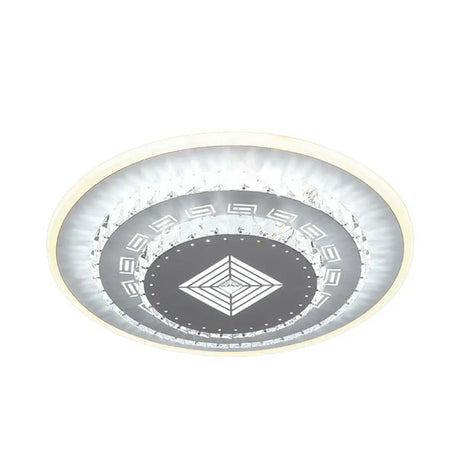 Modern Crystal Ceiling Mount Led Light Fixture For Bedroom - White Loving Heart/Square/Rose Design