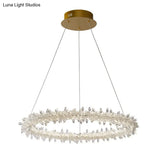 Modern Crystal Circle Chandelier For Restaurants - Pendant Lighting