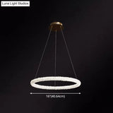 Modern Crystal Circle Chandelier For Restaurants - Pendant Lighting