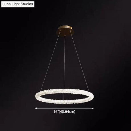Modern Crystal Circle Chandelier For Restaurants - Pendant Lighting