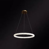 Modern Crystal Circle Chandelier For Restaurants - Pendant Lighting Clear / 12’ Circline
