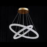 Modern Crystal Circle Chandelier For Restaurants - Pendant Lighting Clear / 16’ + 23.5’ Circline
