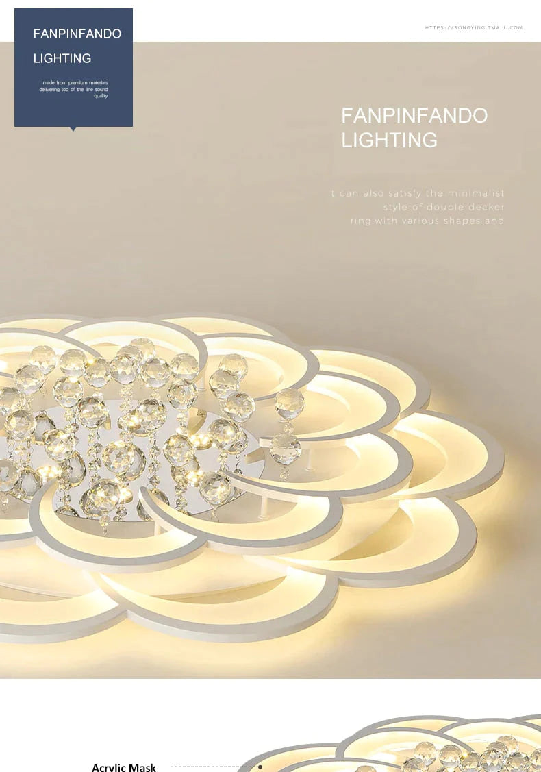 Moderne Kristall LED Deckenleuchten für Wohnzimmer Schlafzimmer Home Deco Deckenleuchte