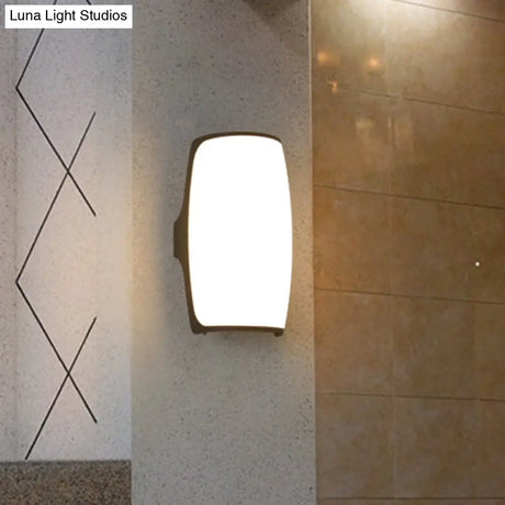Modern Curved Led Wall Light Fixture In Simplicity Black - Warm/White Glow