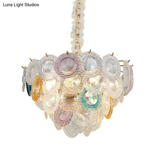 Modern Cut Crystal Conical Chandelier Pendant Light With 12 Bulbs Brass Suspension - 20.5/25.5 Wide
