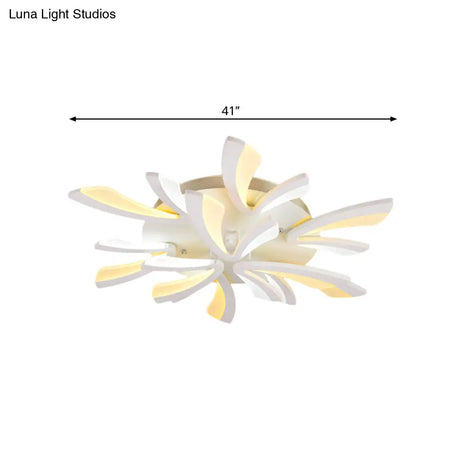 Modern Dandelion Flush Mount Light - Acrylic Ceiling Fixture With 3/5/9 Lights For Living Room In