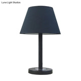 Modern Dark Blue Tapered Night Light Lamp For Bedroom Reading