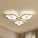 Modern Floral Led Ceiling Light With Acrylic Shade And 3/5/9 Lights In White/Warm/Natural Tone -