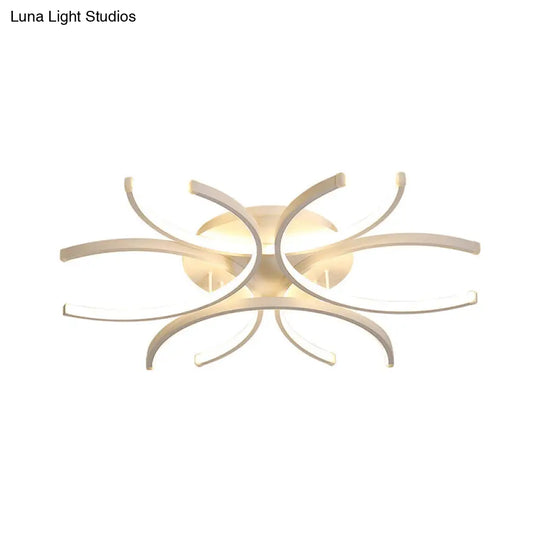 Modern Flower Acrylic Led Ceiling Light In Warm Or White - 23.5/31.5/39 Wide