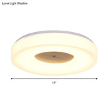 Modern Flush Ceiling Light - Wood And Acrylic Construction Led 8’/13’/15’/19’ Wide Warm