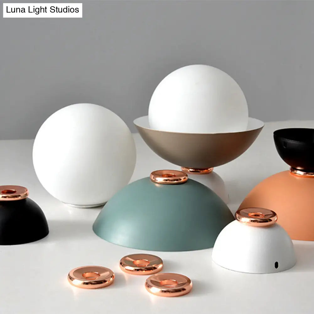 Modern Flush Mount Ceiling Light - White Glass Hallway Fixture
