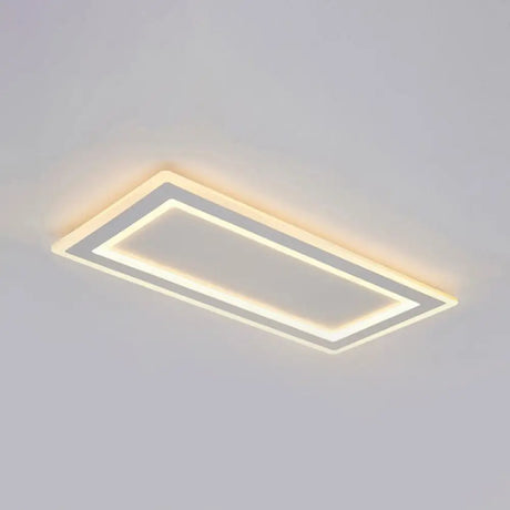 Modern Flush Mount Ceiling Light With Thin Acrylic Frame - Warm/White Led Indoor Lighting White /