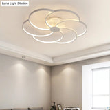 Modern Flushmount Floweret Led Ceiling Light Fixture 18’/21.5’/32’ Metal Design In Warm/White