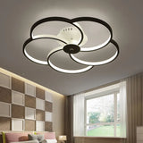 Modern Flushmount Floweret Led Ceiling Light Fixture 18’/21.5’/32’ Metal Design In Warm/White