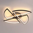 Modern Geometric Acrylic Led Flush Mount Ceiling Light In Black - Warm/White Wide Sizes / 18’ Warm