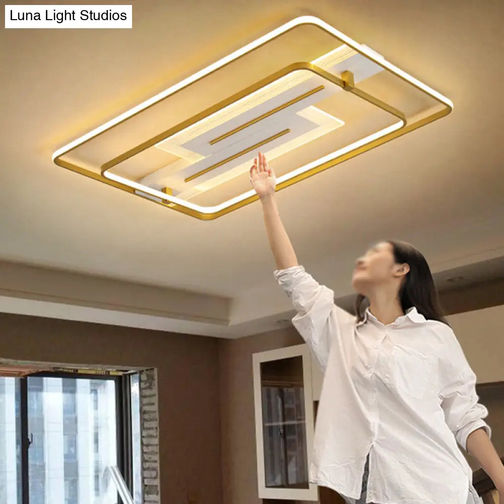 Modern Geometric Flush Mount Ceiling Light For Living Room