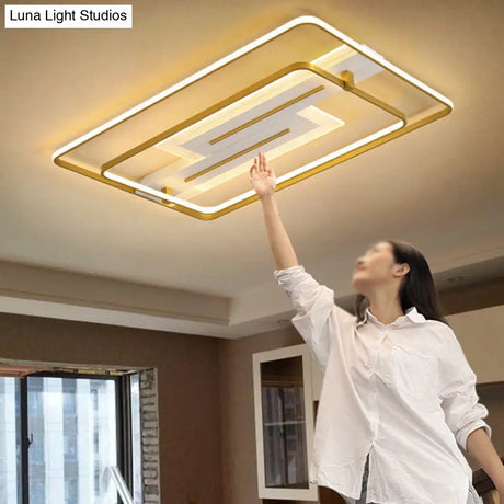Modern Geometric Flush Mount Ceiling Light For Living Room