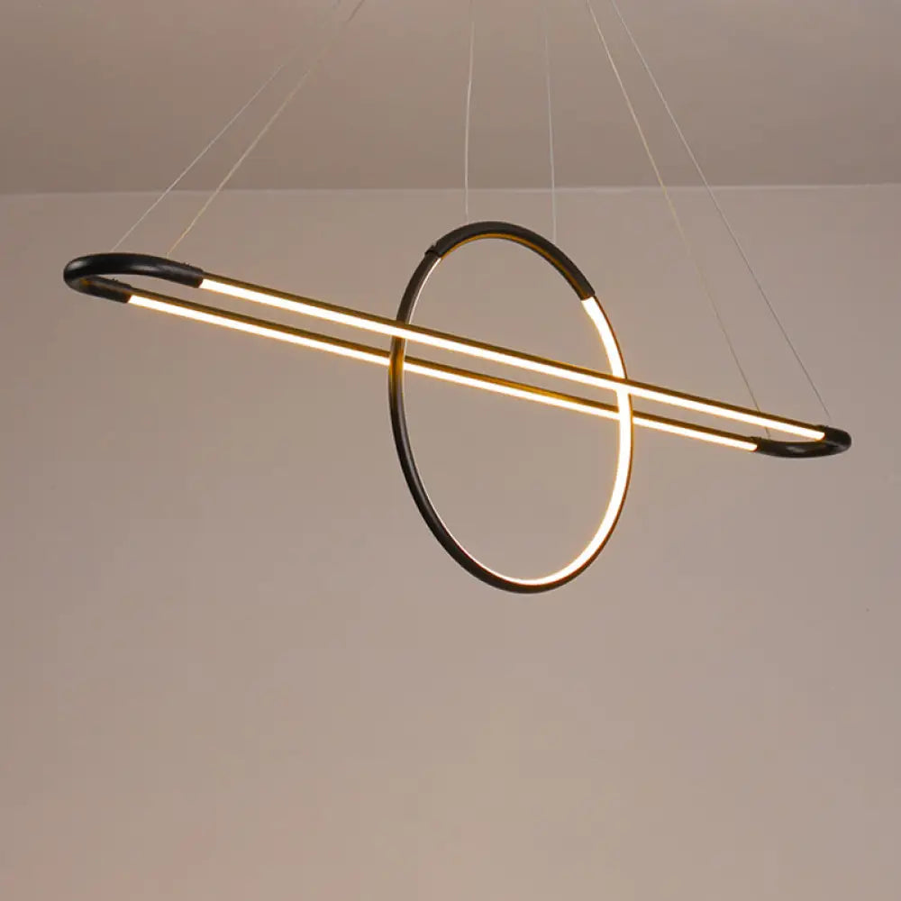 Modern Geometric Island Pendant Light Fixture With Led Metal Ceiling Dining Room Artistic Lighting