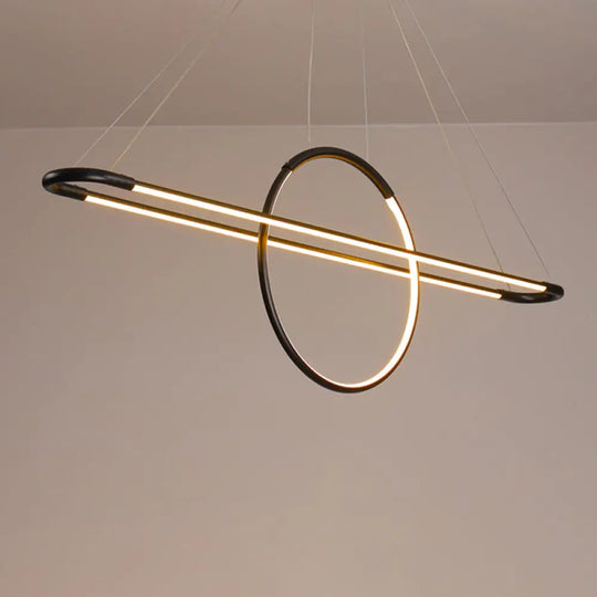 Modern Geometric Island Pendant Light Fixture With Led Metal Ceiling Dining Room Artistic Lighting