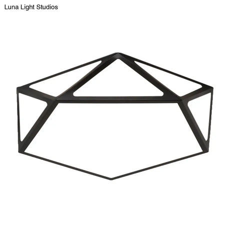 Modern Geometric Led Flush Mount Ceiling Light With Macaroon Style For Hallway And Bedroom