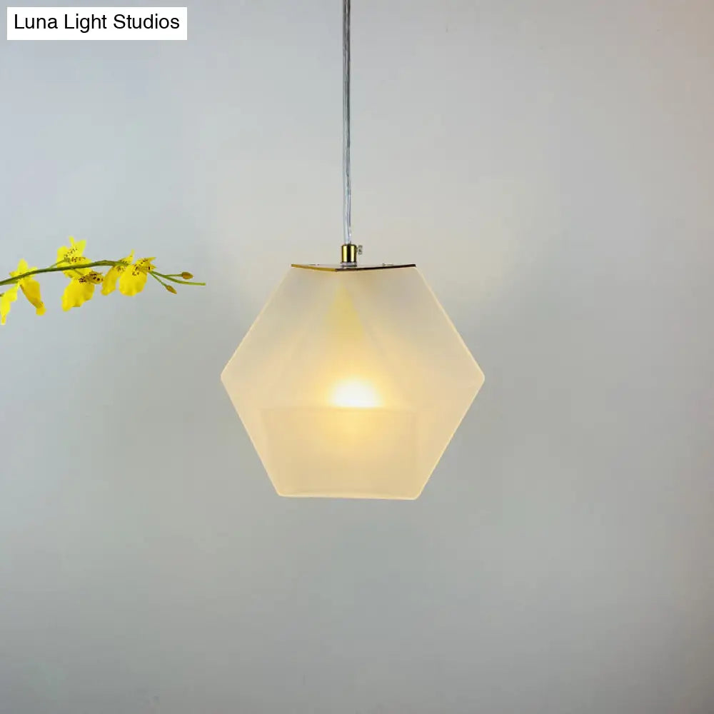 Modern Geometric Pendant Light: White/Smoke Grey/Rose Gold Glass | Stylish Dining Room Ceiling Hang