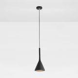 Modern Geometric Resin Hanging Lamp For Bedroom - Stylish Ceiling Lighting With 1 Bulb Black
