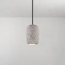 Modern Geometric Shade Ceiling Light - Single Hanging Lamp For Dining Room In Cement Finish Grey /