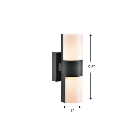 Modern Geometric Swivel Sconce: Grey Led Wall Mount For Gardens / Solar Long Column