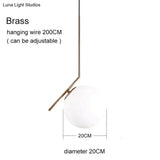 Modern Glass Ball Pendant Lights For Dining Room Indoor Home Kitchen Fixtures Hanging Lamp Bar