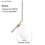 Modern Glass Ball Pendant Lights For Dining Room Indoor Home Kitchen Fixtures Hanging Lamp Bar