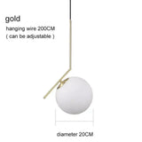 Modern Glass Ball Pendant Lights For Dining Room Indoor Home Kitchen Fixtures Hanging Lamp Bar