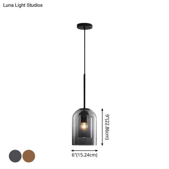 Modern Glass Bell Pendant Lamp For Stylish Bedroom Ceiling