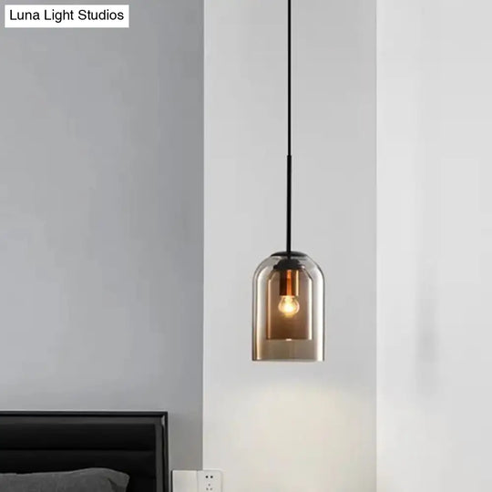 Modern Glass Pendant Ceiling Light For Bedroom - Bell Hanging Lamp
