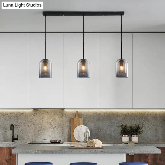 Modern Glass Pendant Ceiling Light For Bedroom - Bell Hanging Lamp
