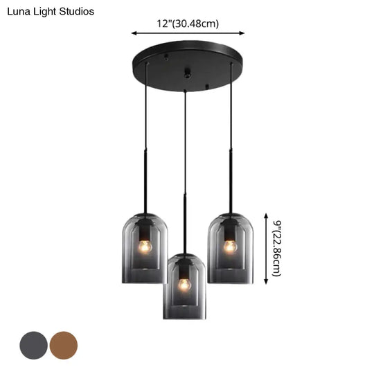 Modern Glass Bell Pendant Lamp For Stylish Bedroom Ceiling
