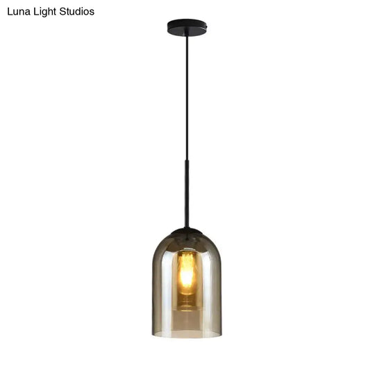 Modern Glass Pendant Ceiling Light For Bedroom - Bell Hanging Lamp
